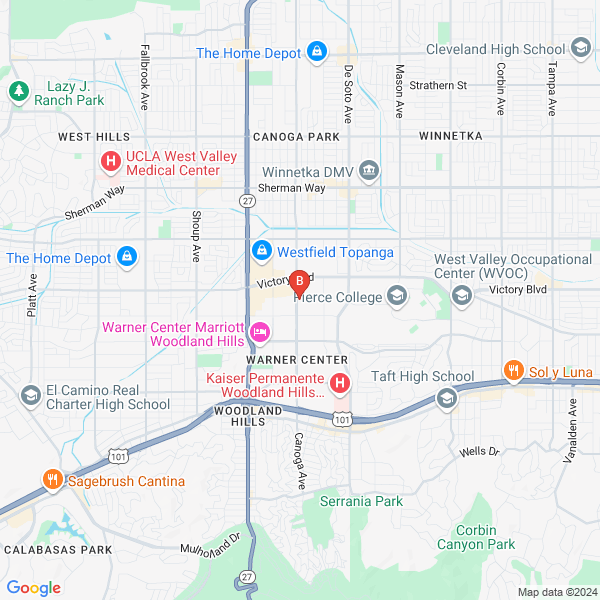 Ilya Engineering location map: 6300 Canoga Ave, # 1570, Woodland Hills, California